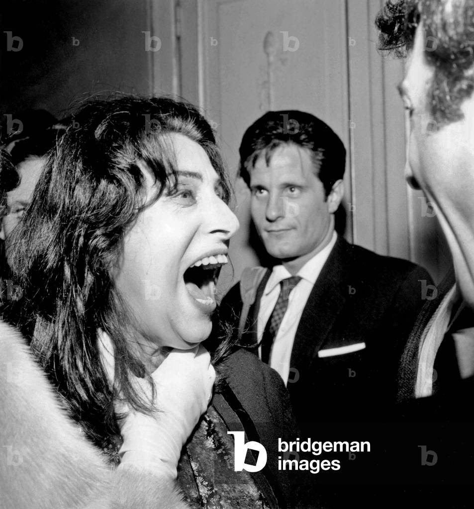 Actress Anna Magnani Congratulated After Performance of Play 
