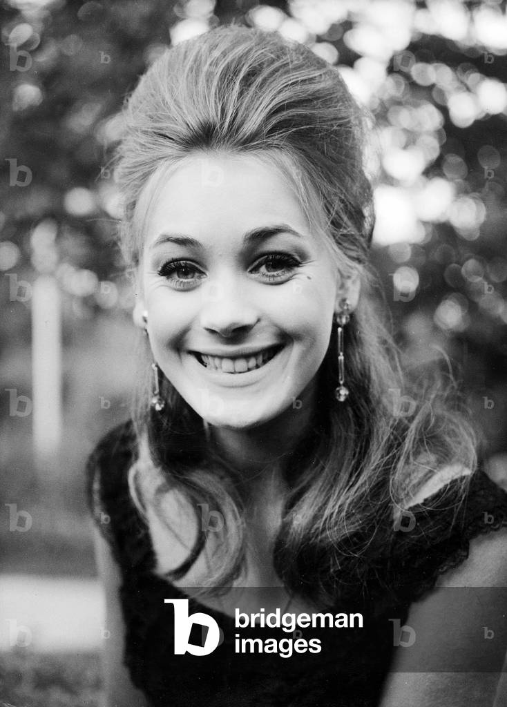 French Actress Genevieve Grad on May 21, 1964 (b/w photo)
