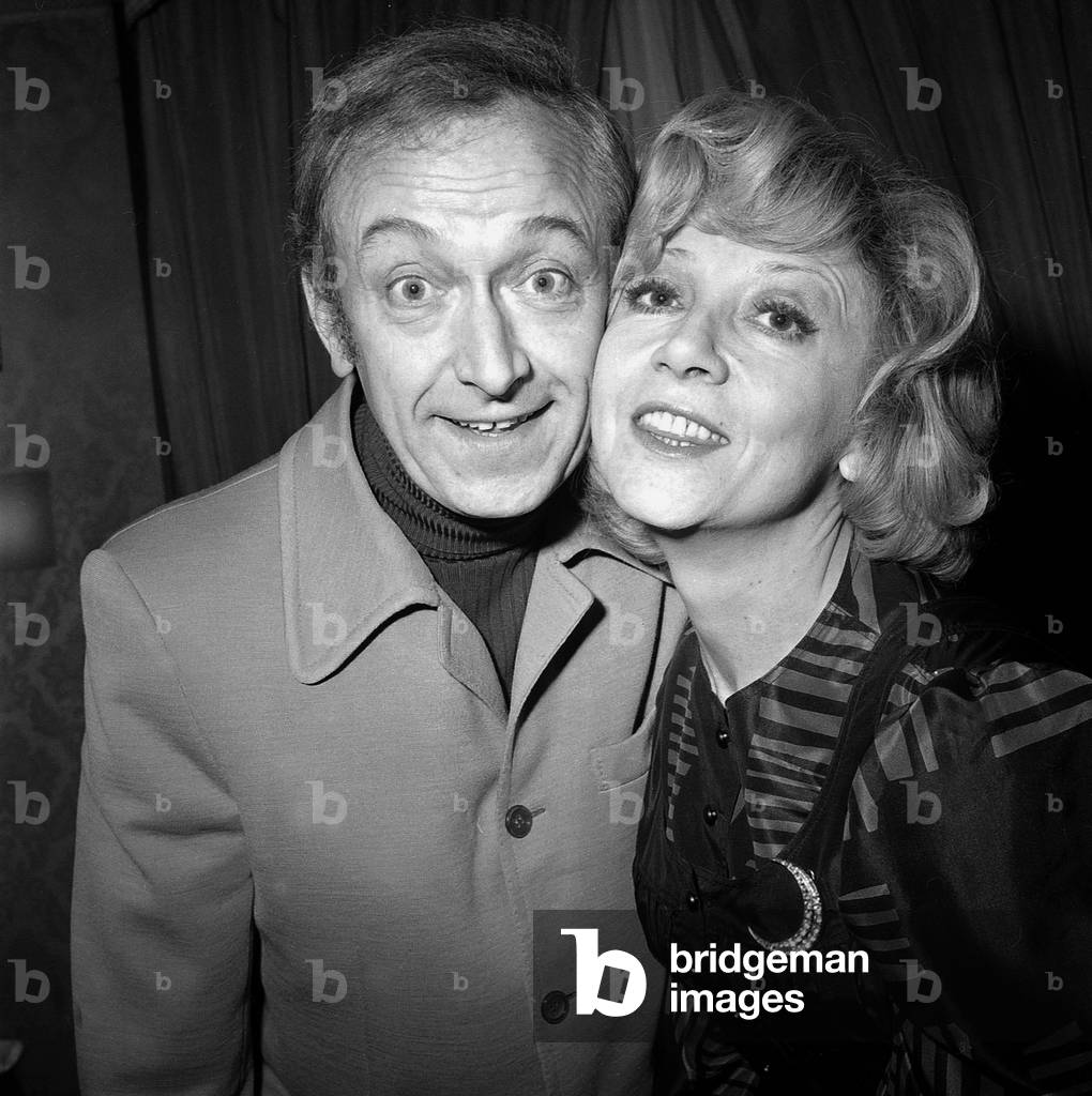 Robert Dhery and Colette Brosset December 14, 1971  (b/w photo)