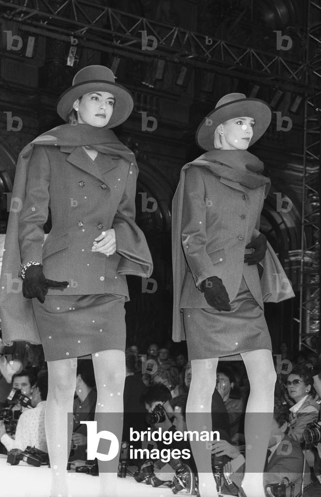 Dior fashion show, Fall/Winter 87/88, Paris, July 28, 1987 (b/w photo)