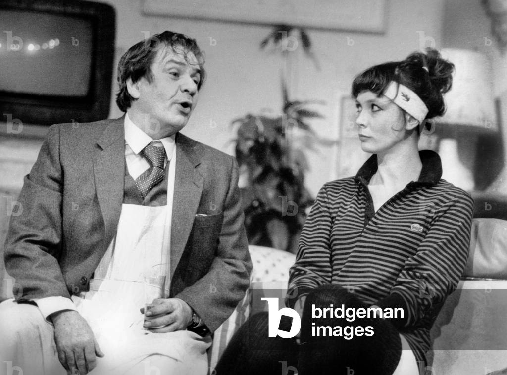Actors Michel Galabru and Sabine Azema in Play 