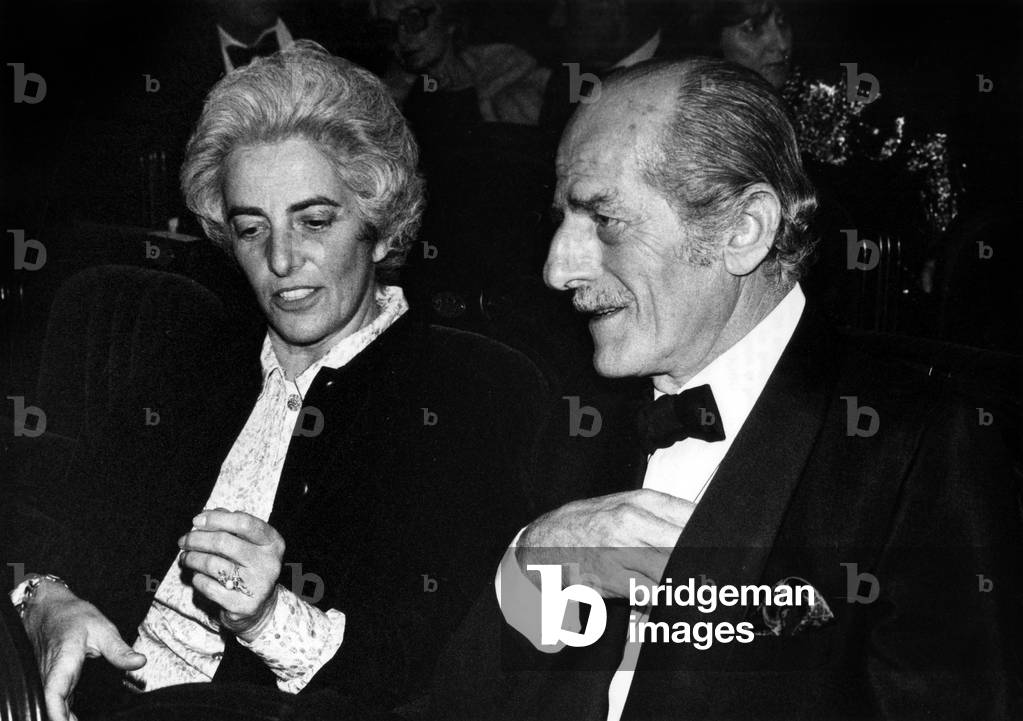 Baron Elie De Rothschild at Show of Thierryleluron, Paris, October 26, 1979 (b/w photo)