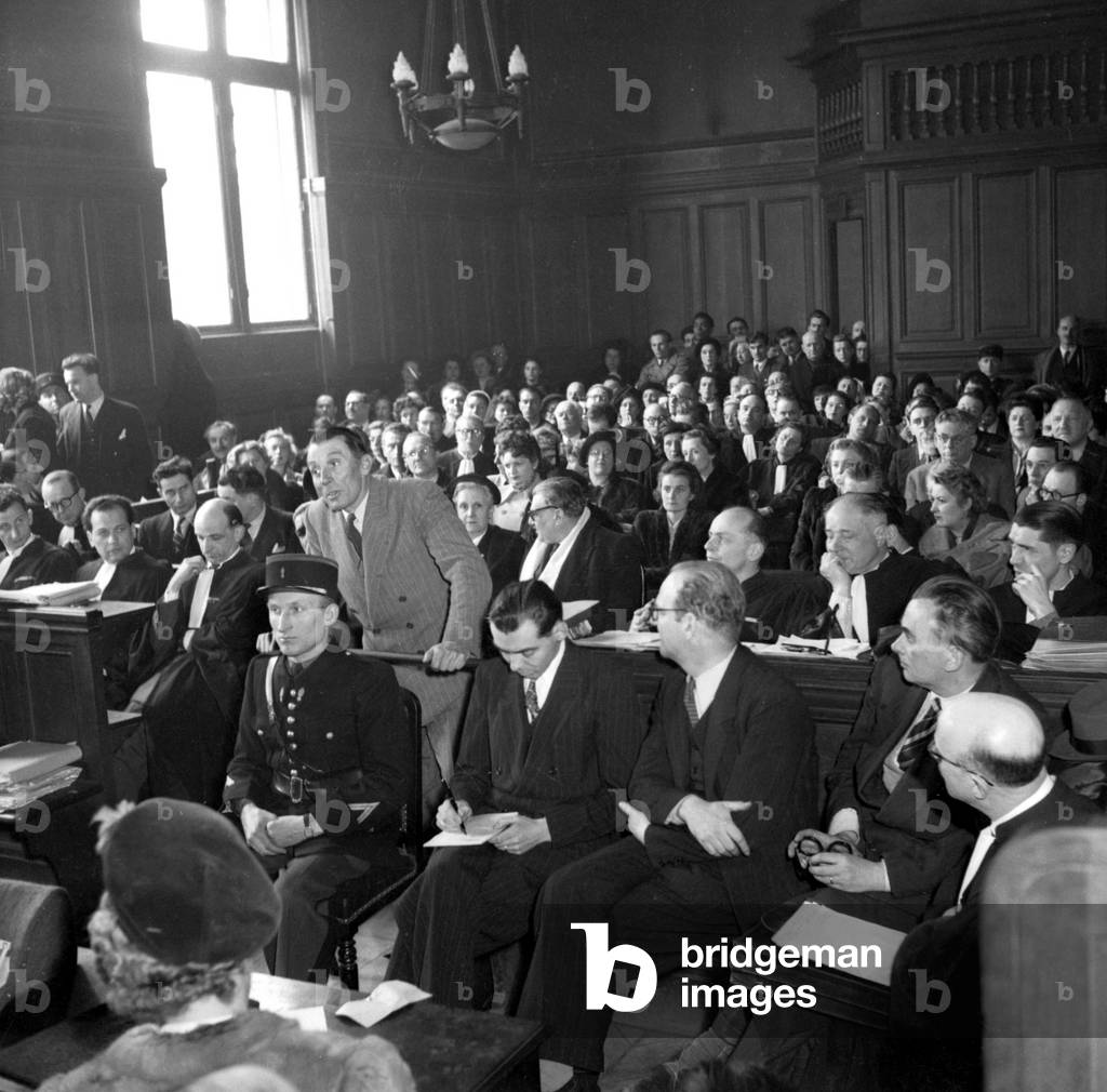 Trial of Victor Kravchenko in Paris January-April 1949 : Former Soviet Senior Civil Servant Victor Andreievitch Kravchenko Who Took Refuge in The Usa here Sue Communist Newspaper Les Lettres Francaises For Libel : Frederic Joliot-Curie (b/w photo)