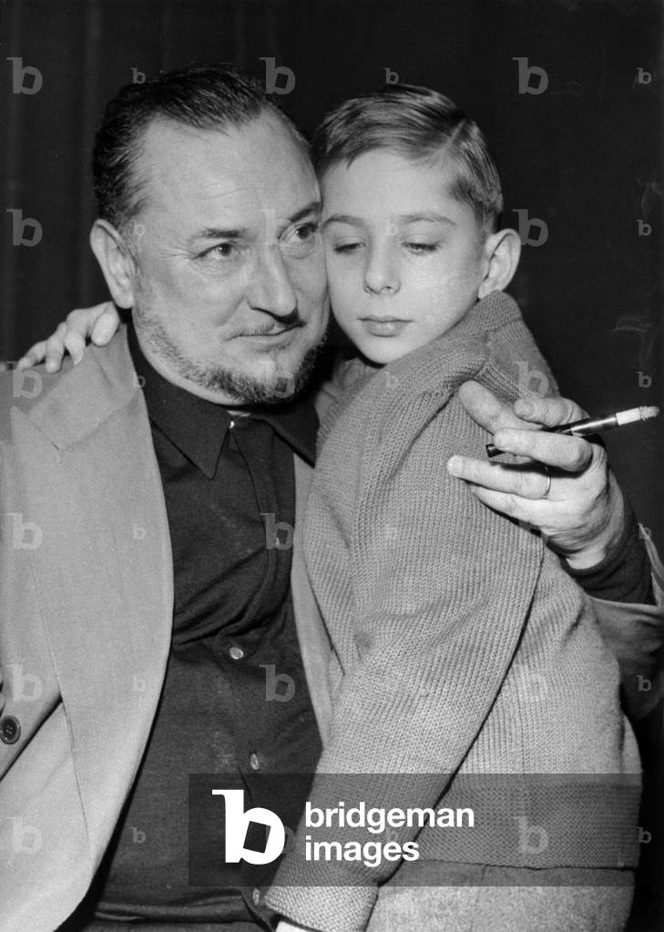 Pierre Brasseur With The Actor Patrick Thiebaut in his Play 