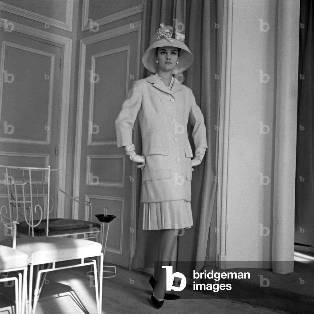 Presentation of Fashion By Jacques Heim on March 1St, 1960 (b/w photo)