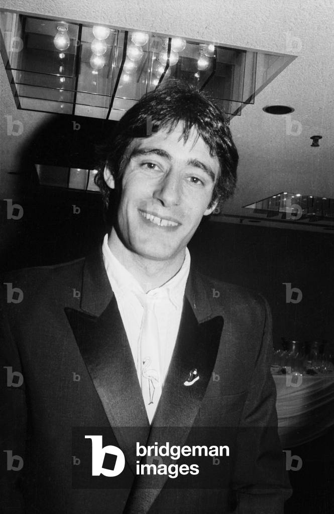 French Actor Gerard Lanvin Has Won A Prize on February 18, 1982 (b/w photo)