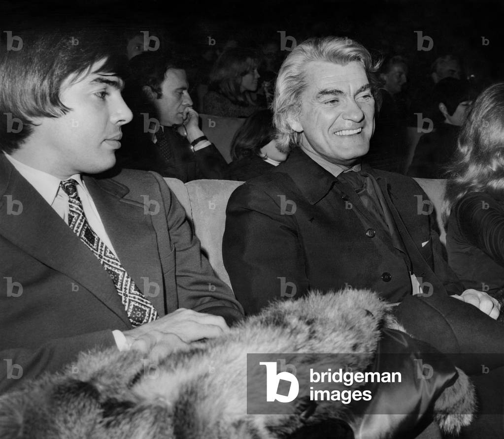 Jean Marais and his Adopted Son Serge Ayala at Premiere of Film 