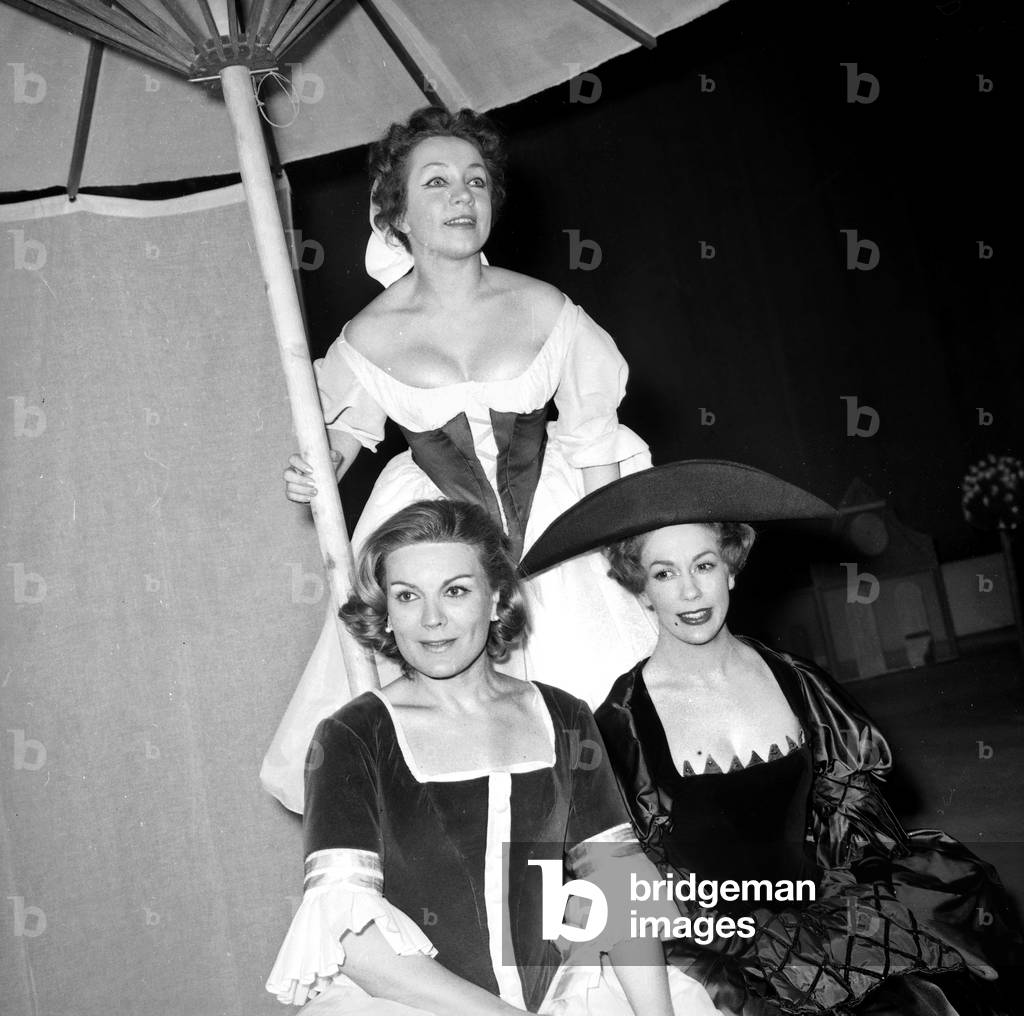 L-R : Opera Singers Teresa Stich Randall, Nicole Broissin and Jane Berbie during Rehearsal of Opera 