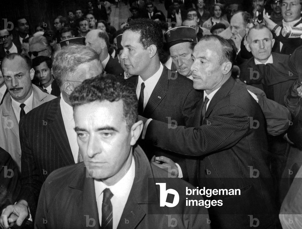 Arrest of Lieutenant Colonel Dlimi , General Oufkir'S Assistant, in Paris during The Ben Barka Affair October 19, 1966 (b/w photo)