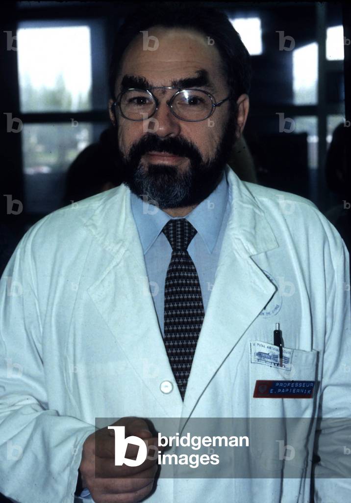 French Professor Emile Papiernik (Gynaecologist) on May 2, 1985 (photo)