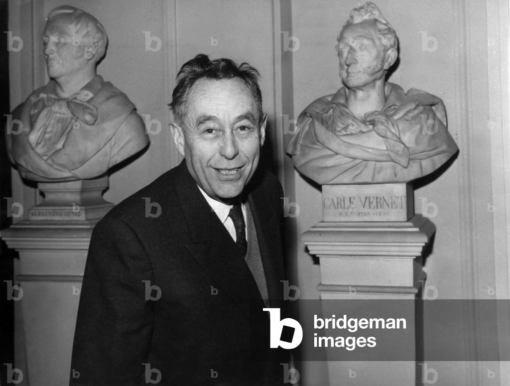The Professor Halpern Bernard, Secretary of The Sciences Academy at The Academy For A Conference About Cancer, March 1, 1965 (b/w photo)