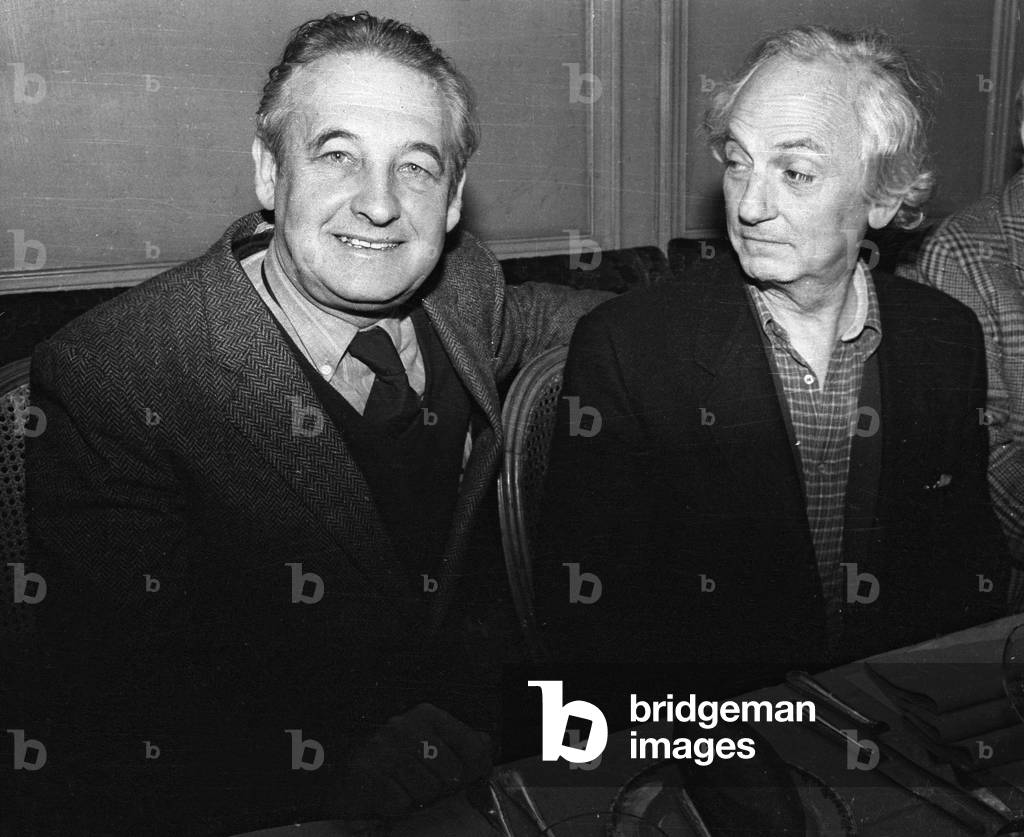 Andrzej Wajda and Francois Reichenbach, 1982 (b/w photo)