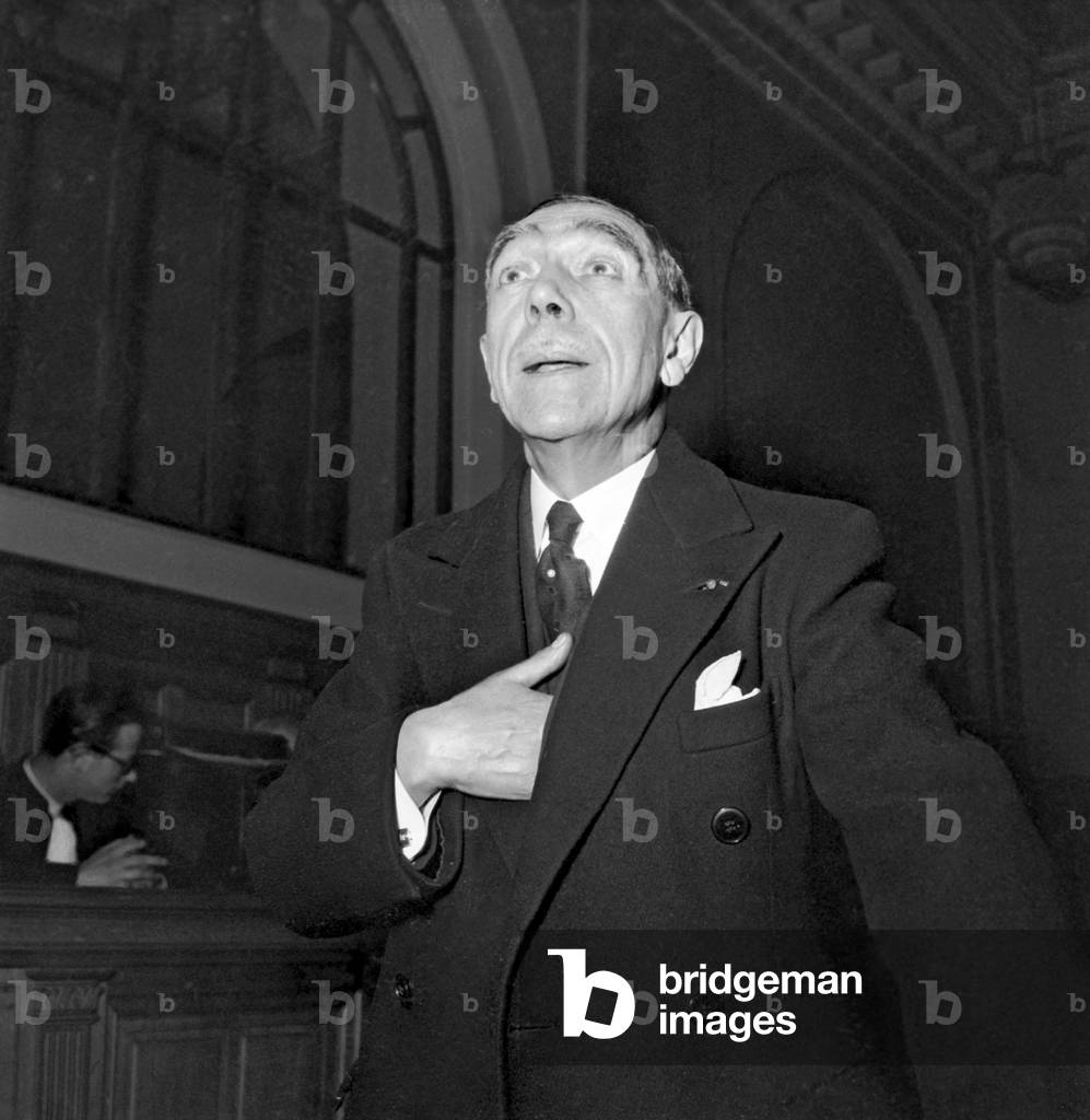 Rene Fiquet (Accused of Collaboration during Ww2), Paris, March 2, 1949 (b/w photo)