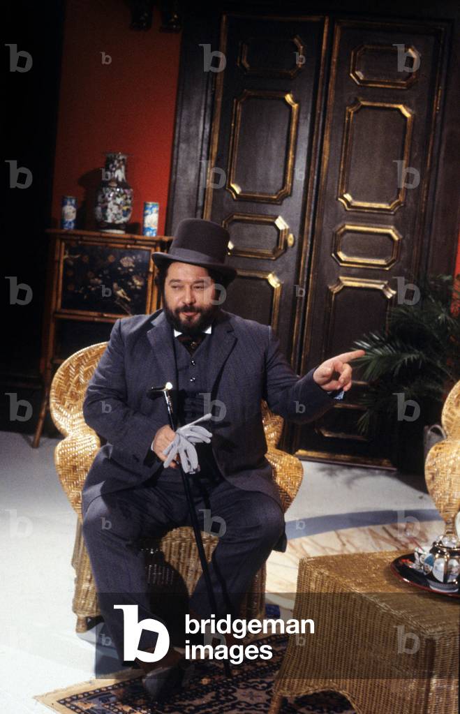 French Singer Carlos during TV Programme April 1981 (photo)