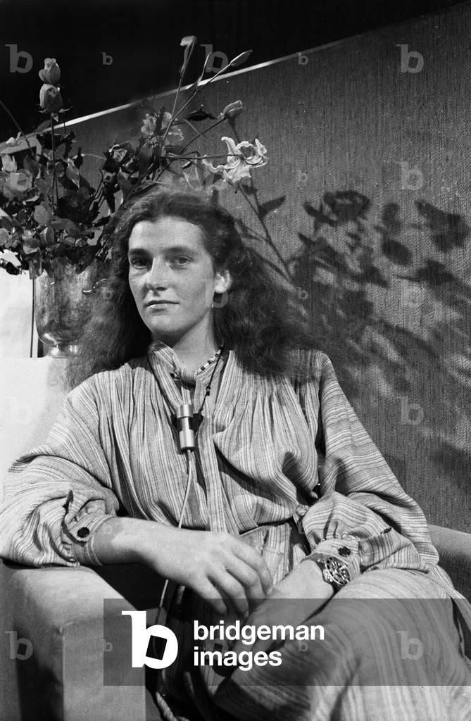 Florence Arthaud, French Solo Yachtswoman, during TV Programme December 14, 1978 (b/w photo)