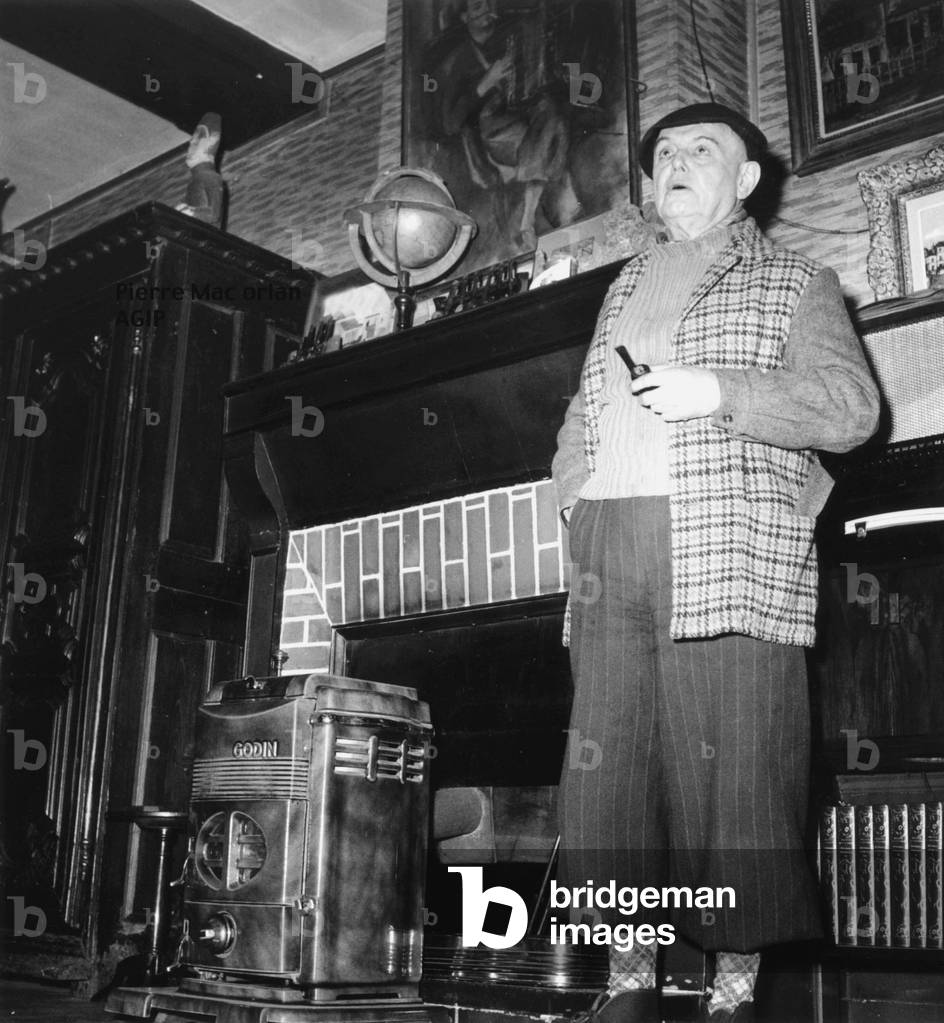 Pierre Dumarchey Aka Pierre Mac Orlan (1882-1970) French Novelist and Poet, 1950 (b/w photo)