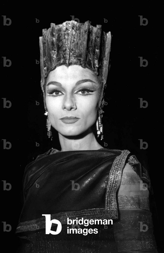 French Actress Judith Magre during Rehearsal of Play 