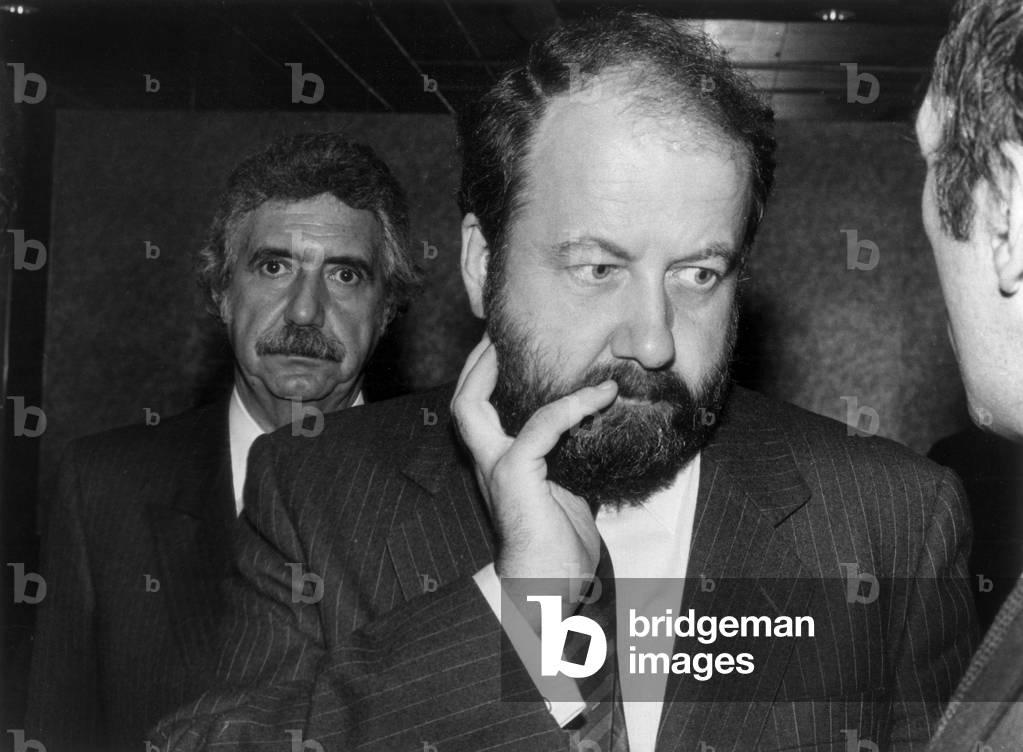 Andre Rossinot At The Cloture Of The Congress After Being Proclaimed President Of The Radical Party Valoisien In Paris November 21, 1983 (b/w photo)