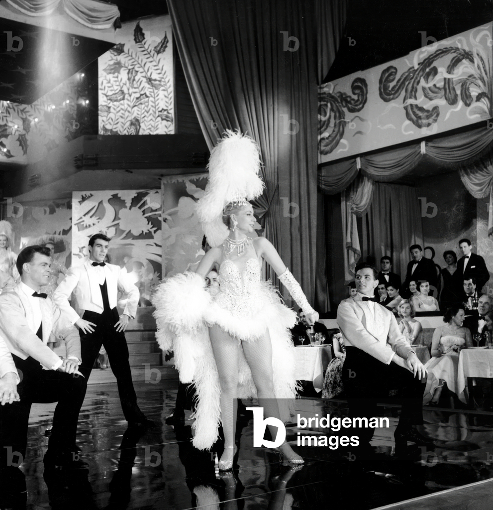 Tabarin De Richardpottier Avec Annie Cordy Le 11 Janvier 1957 (b/w photo)