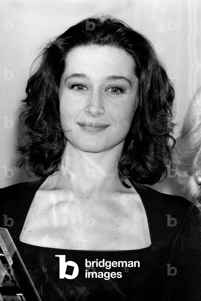 Anne Brochet Received Movie Prize February 08, 1991 (b/w photo)