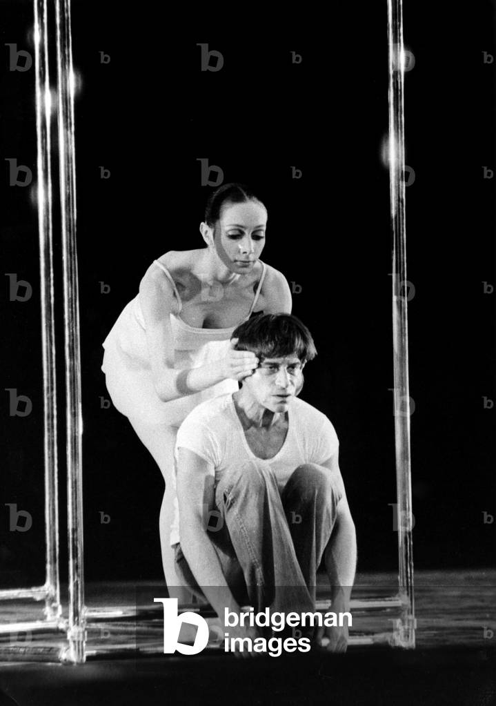 Jean Babille And Elisabeth Platel In Le Ballet 'Life' By Maurice Bejart On June 8, 1979 At L'Opera De Paris. (b/w photo)