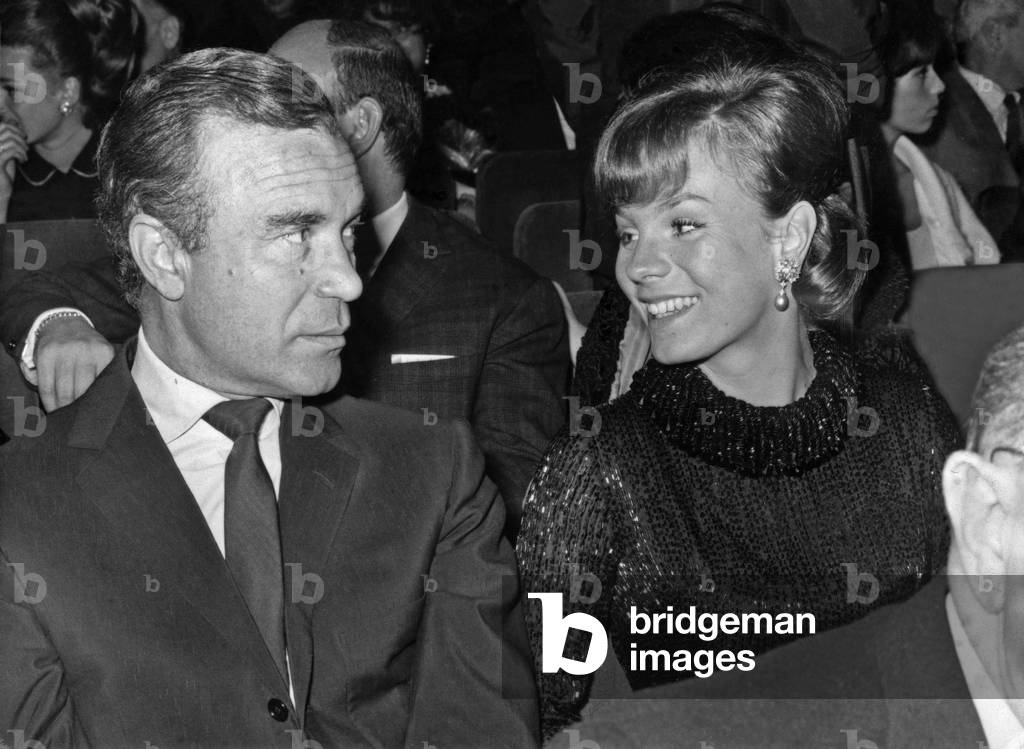 Porfirio Rubirosa (1909-1965) Italian Diplomat and Playboy, and his Wife Odile Robin during Concert of Sammy Davis Jr (b/w photo)