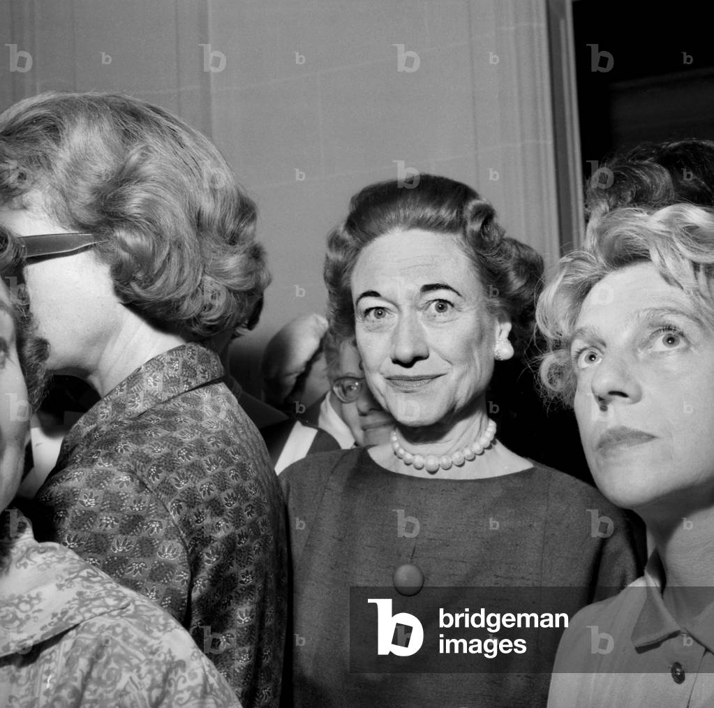 Duchess of Windsor (Wallis Simpson) at Diro Fashion Show, July 31, 1958, Paris (b/w photo)