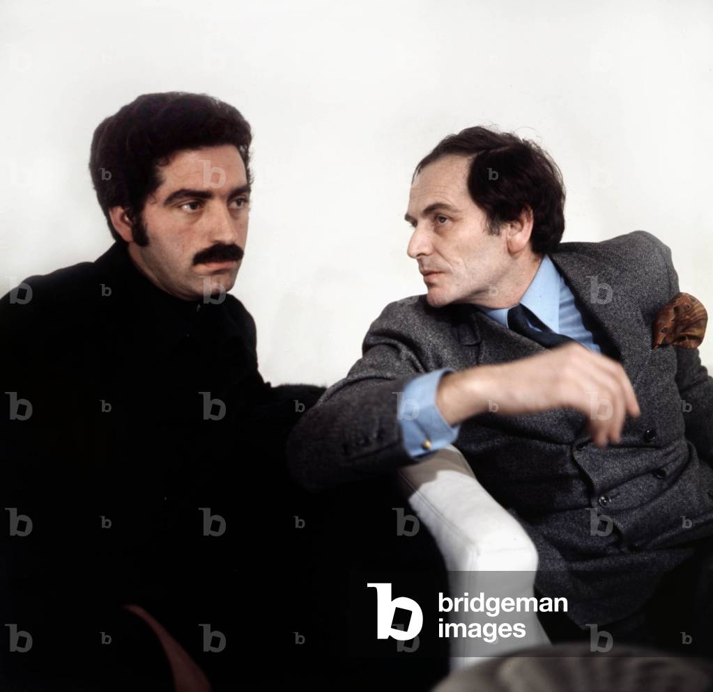 French couturiers Paco Rabanne and Pierre Cardin, c. 1969 (photo)