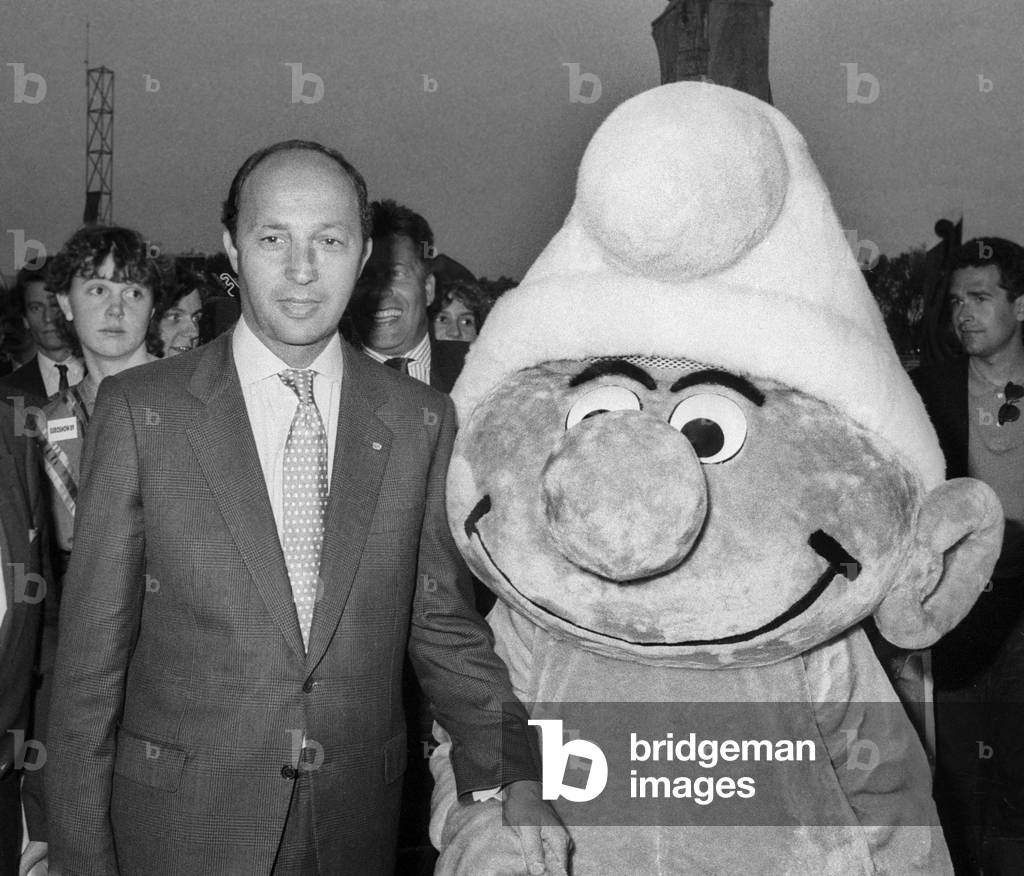French politician Laurent Fabius at opening of 