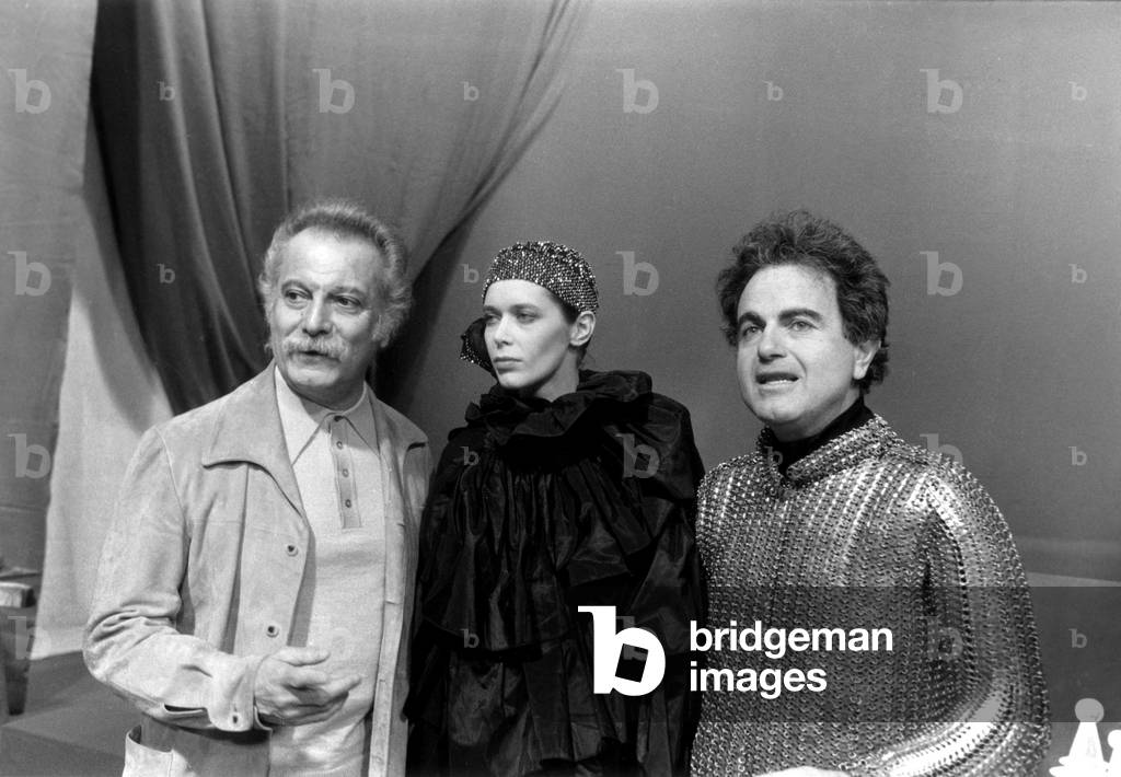 Georges Brassens, Sylvia Kristel and Guy Beart during the TV Programme 