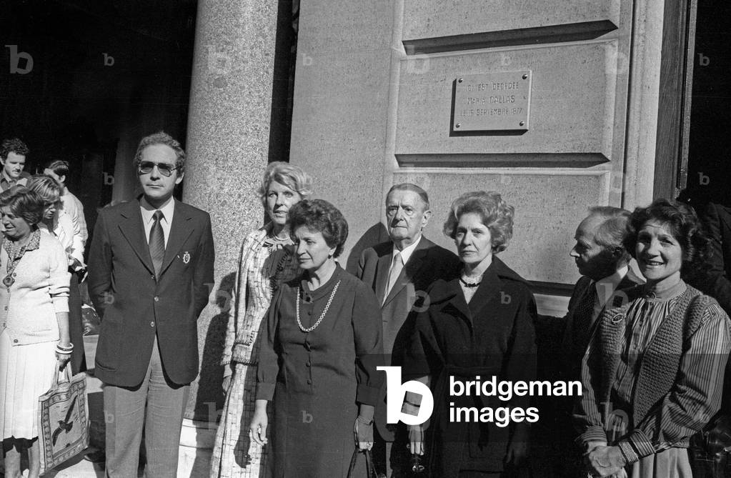 Inauguration d'un plaque a la memoire de Maria Callas