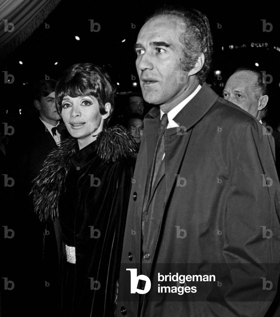 Juliette Greco (with wig) and Michel Piccoli at the Premiere of the film 