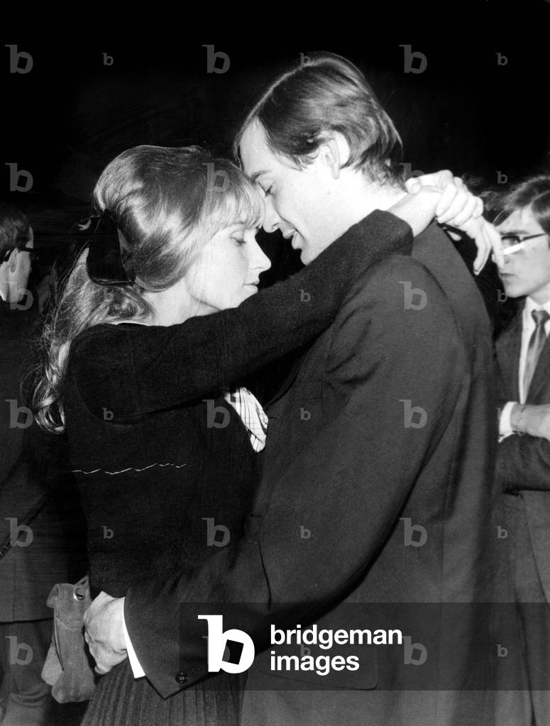 Mijanou Bardot and her Husband November 1964 (b/w photo)
