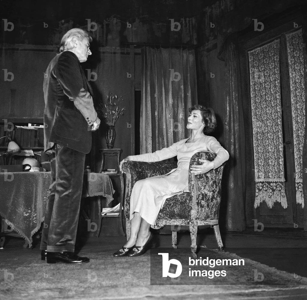 Emmanuelle Riva and Jean Francois Poron in play 