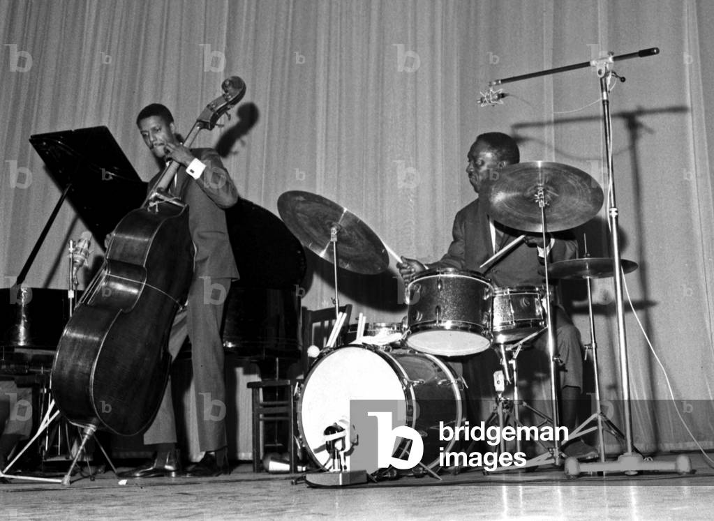 Art Blakey (American Jazzman Drummer aka Abdulah Ibn Buhaina) Paris, 27 February 1965 (photo)
