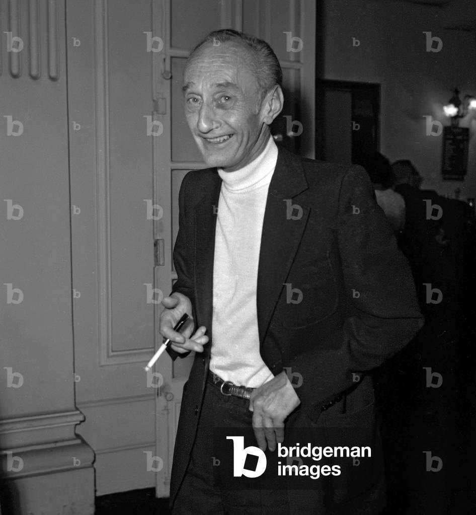 Jacques-Yves Cousteau at premiere of play 