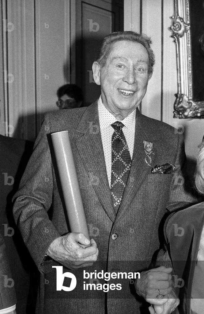 French Singer Charles Trenet after receiving the 