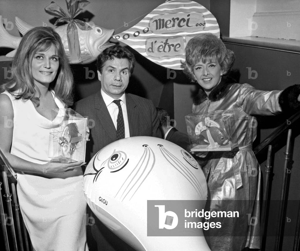 Dalida and Michel Galabru at the Premire of the play 
