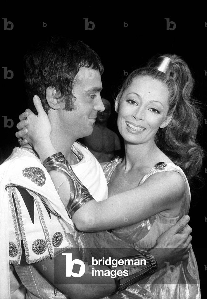 Jean-Pierre Andreani and Claudine Coster during the rehearsal of the play 