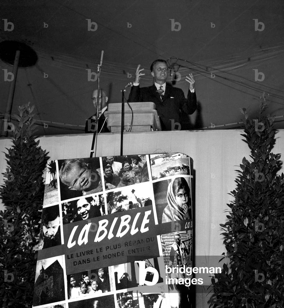 Billy Graham (American theologian and preacher), Paris, 12 May 1963 (photo)