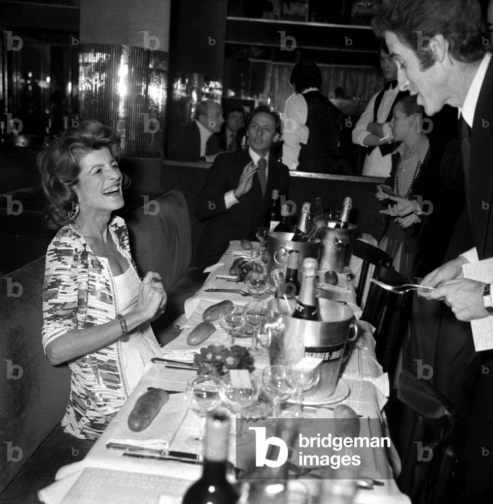 Eunice Kennedy Shriver and Jacques Chazot at the Gala at the Alcazar, Paris, 22 March 1973 (photo)