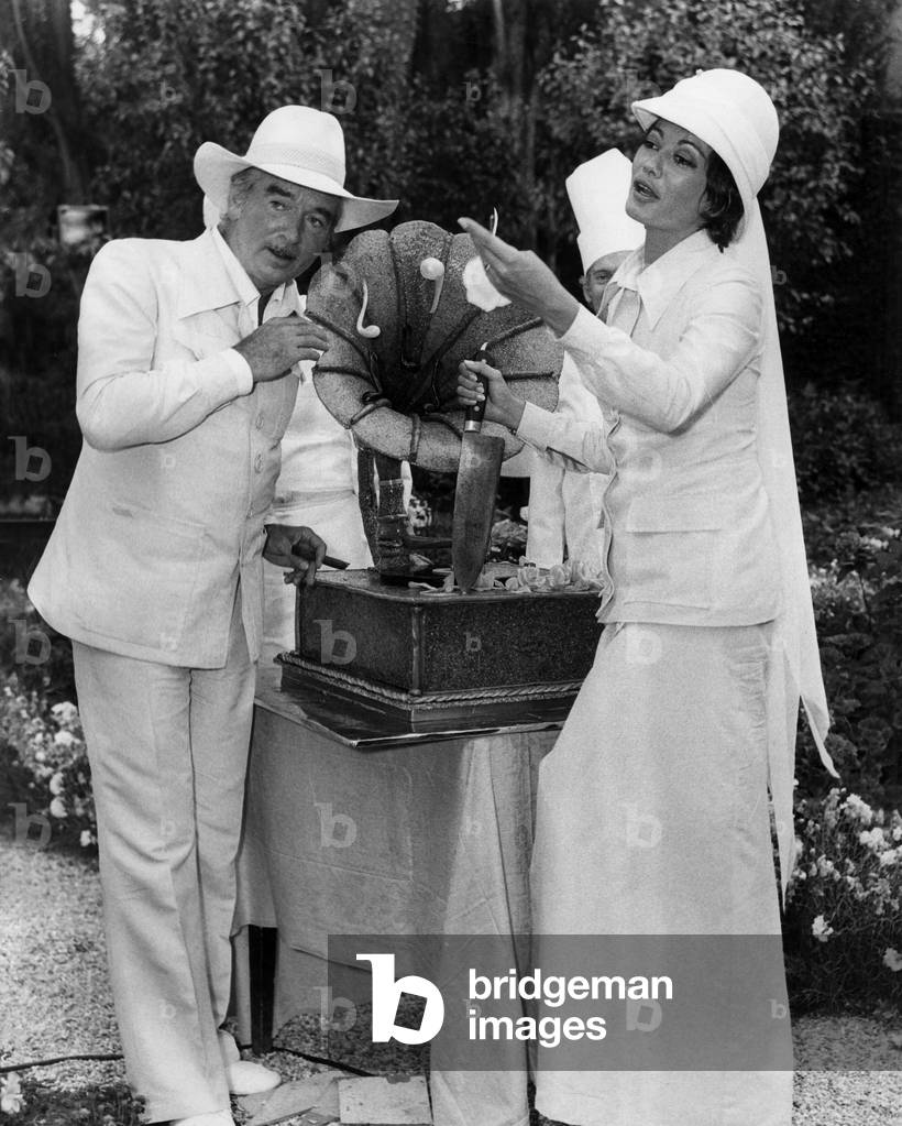 5th Eddie Barclay's wedding with Michele Desmazures at Neuilly, 21 June 1973 (photo)