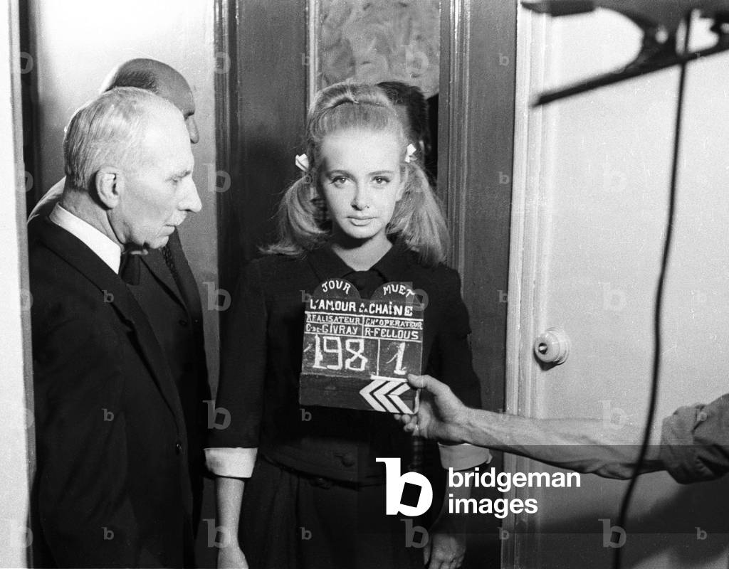 Valeria Ciangottini on the set of the film 