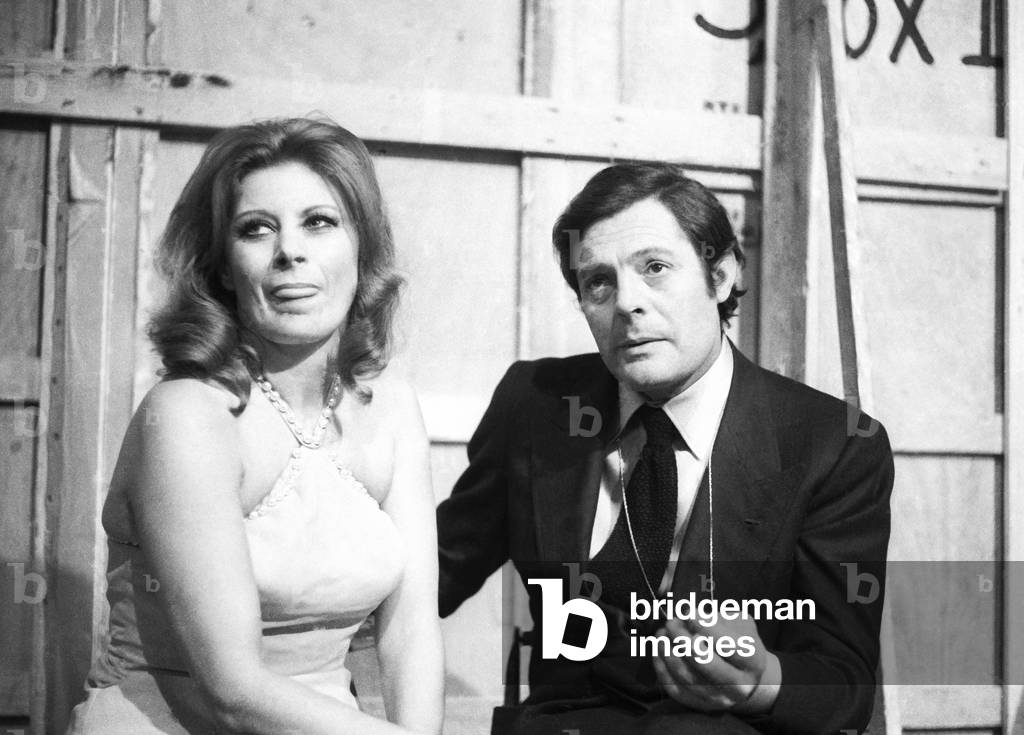 Marcello Mastroianni during tvprogram 