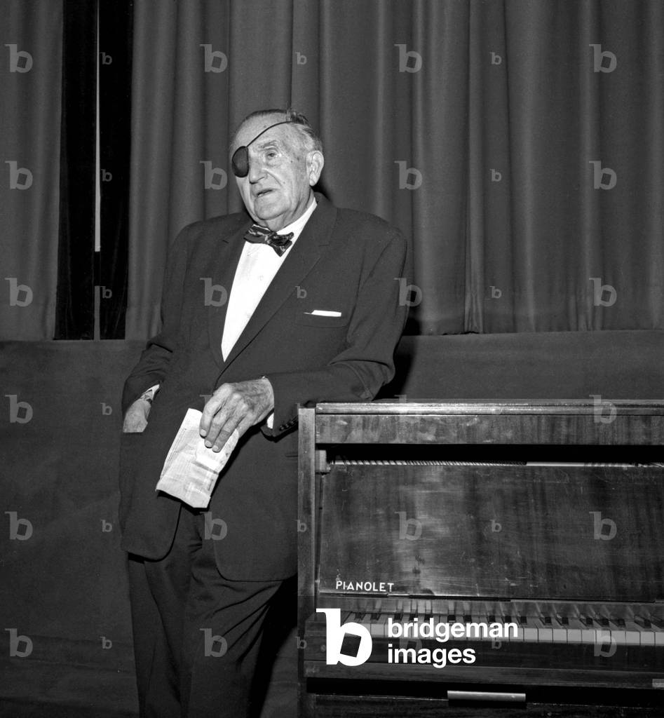 Director Fritz Lang in a theater where his 1921 movie 