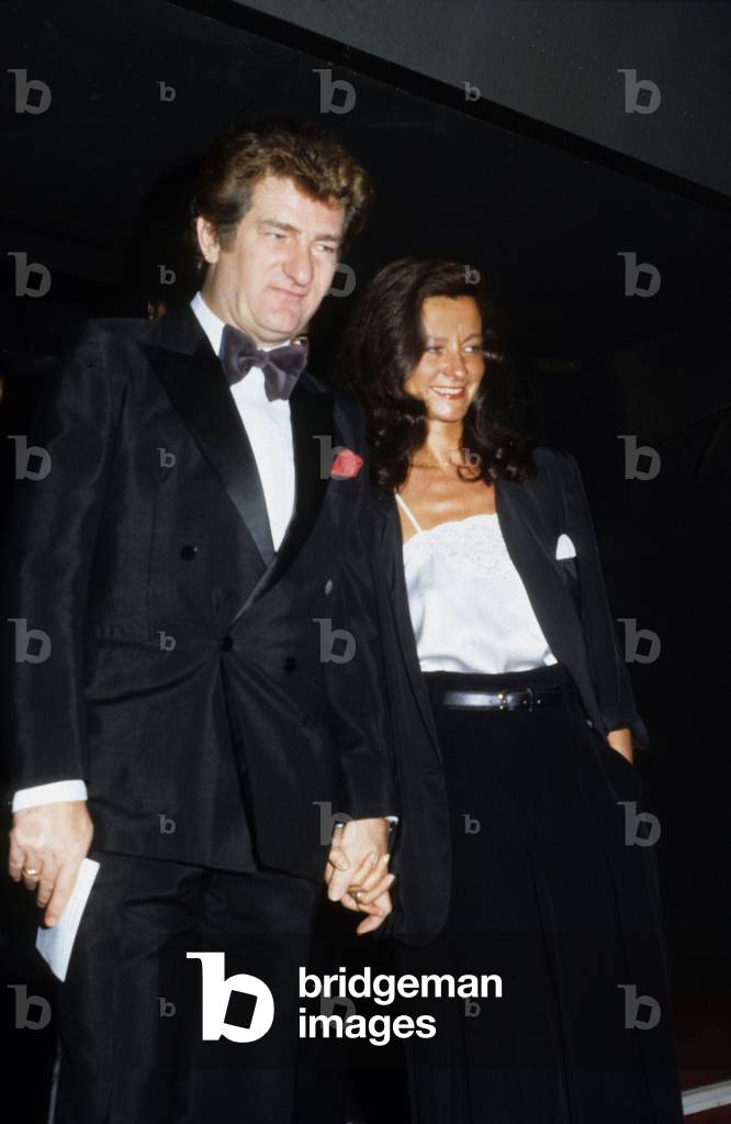 Eddy Mitchell and his second wife Muriel Bailleul at the concert of Frank Sinatra, the Moulin Rouge, Paris, 25 September 1984 (photo)