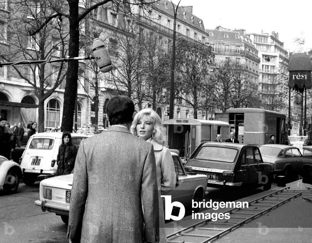 Maurice Ronet and Monica Vitti on the set of the film The Scarlet Lady, Paris, 25 November 25, 1968 (photo)