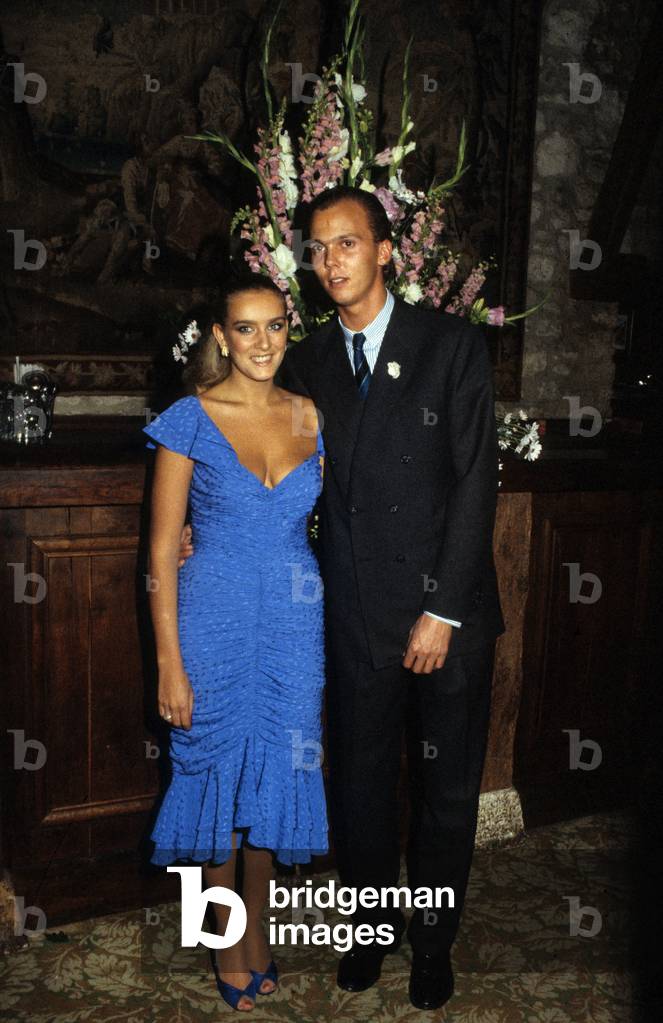 The Engagement of Serge of Yugoslavia and Sophie of Tolede in Saint Nom la Breteche, France, 26 June 1985 (photo)