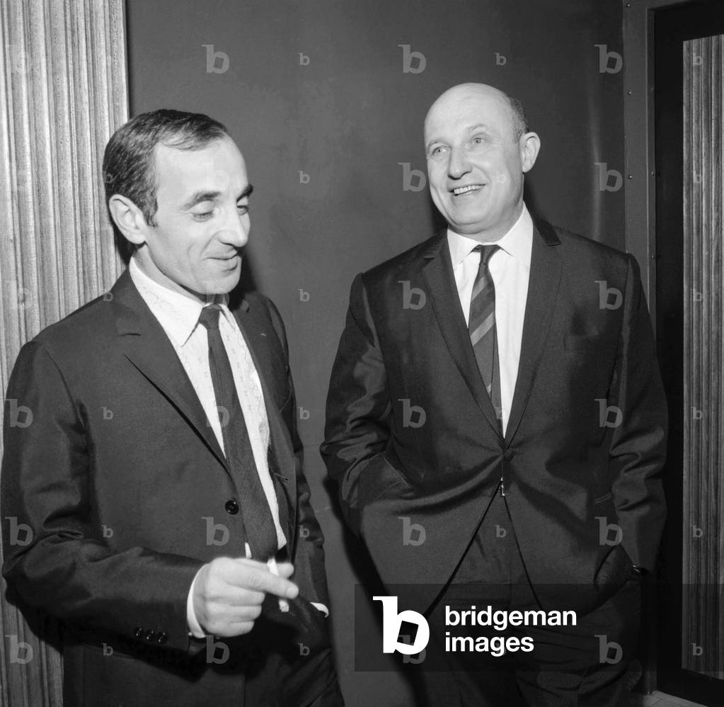 Charles Aznavour and Frederic Dard, 1965 (photo)