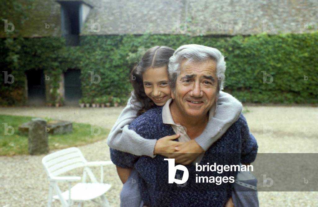 Actor Daniel Gelin with his Daughter Laura, c. 1984 (photo)